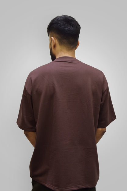 Brown Heavyweight Oversized Solid T-Shirt