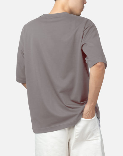 Grey Heavyweight Oversized Solid T-Shirt