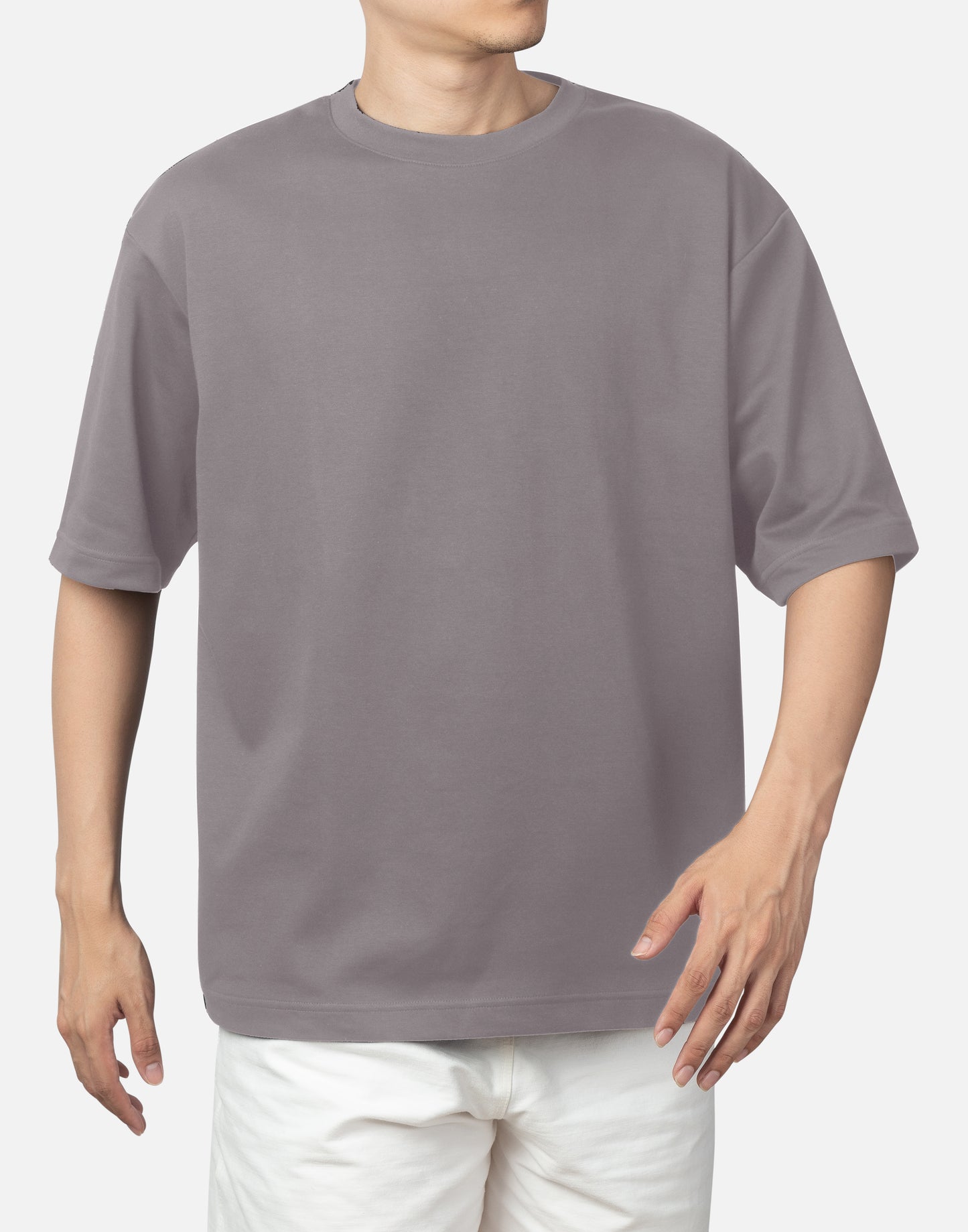 Grey Heavyweight Oversized Solid T-Shirt