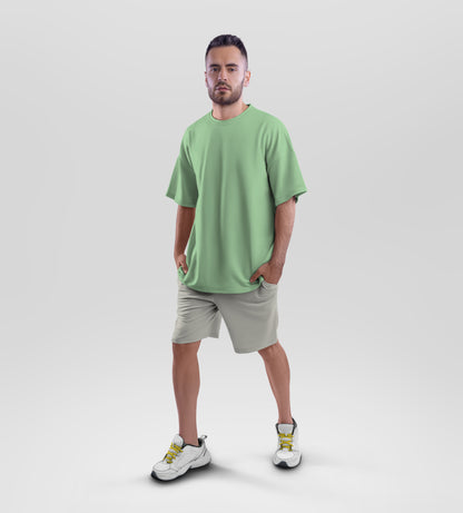 Green Heavyweight Oversized Solid T-Shirt