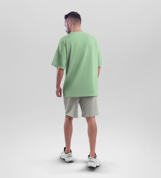 Green Heavyweight Oversized Solid T-Shirt